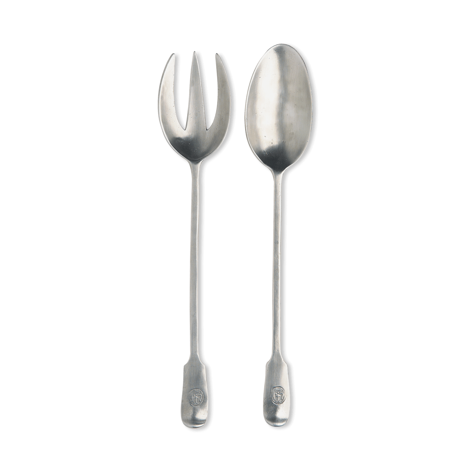 Pewter Antique Serving Fork & Spoon