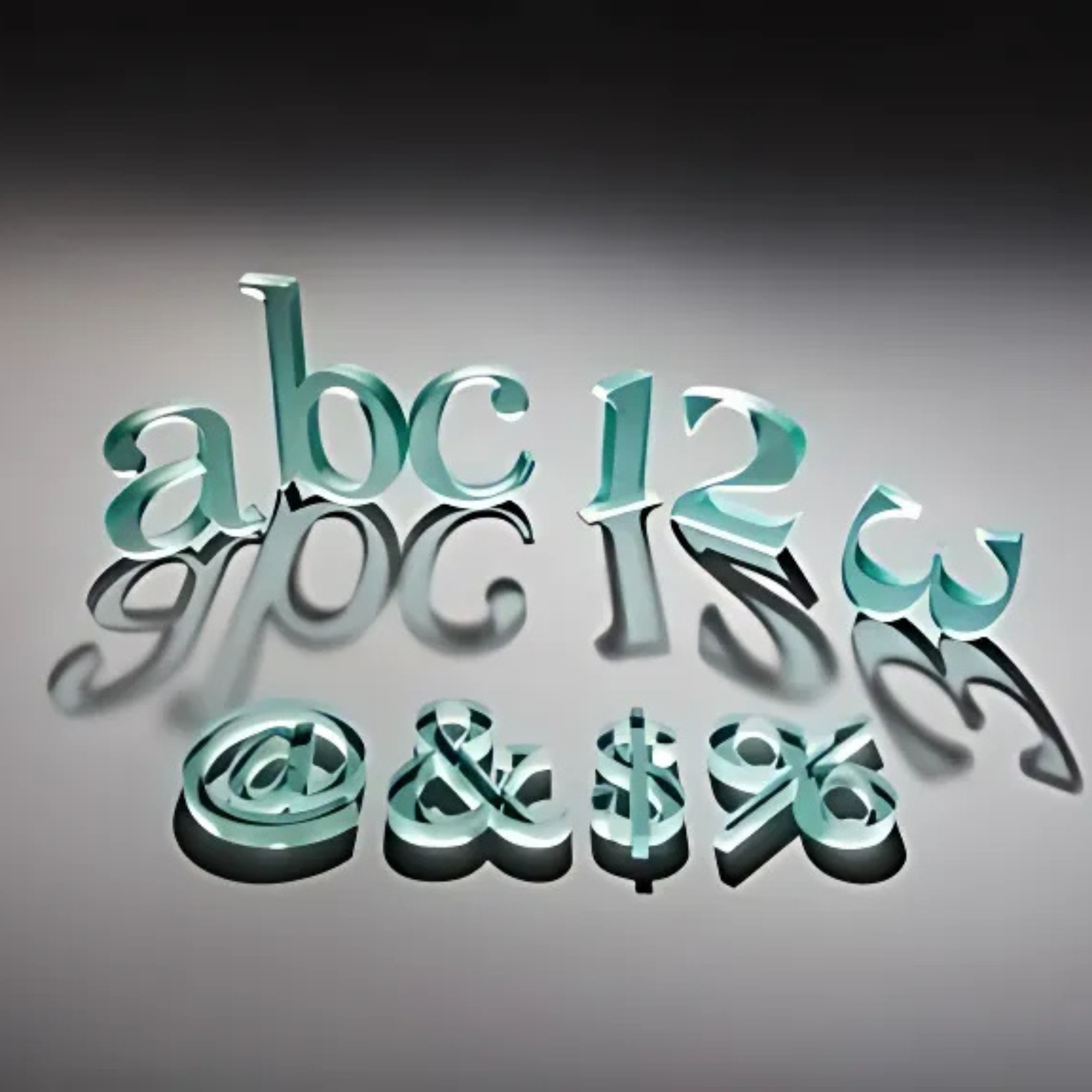 Glass Lowercase Letters