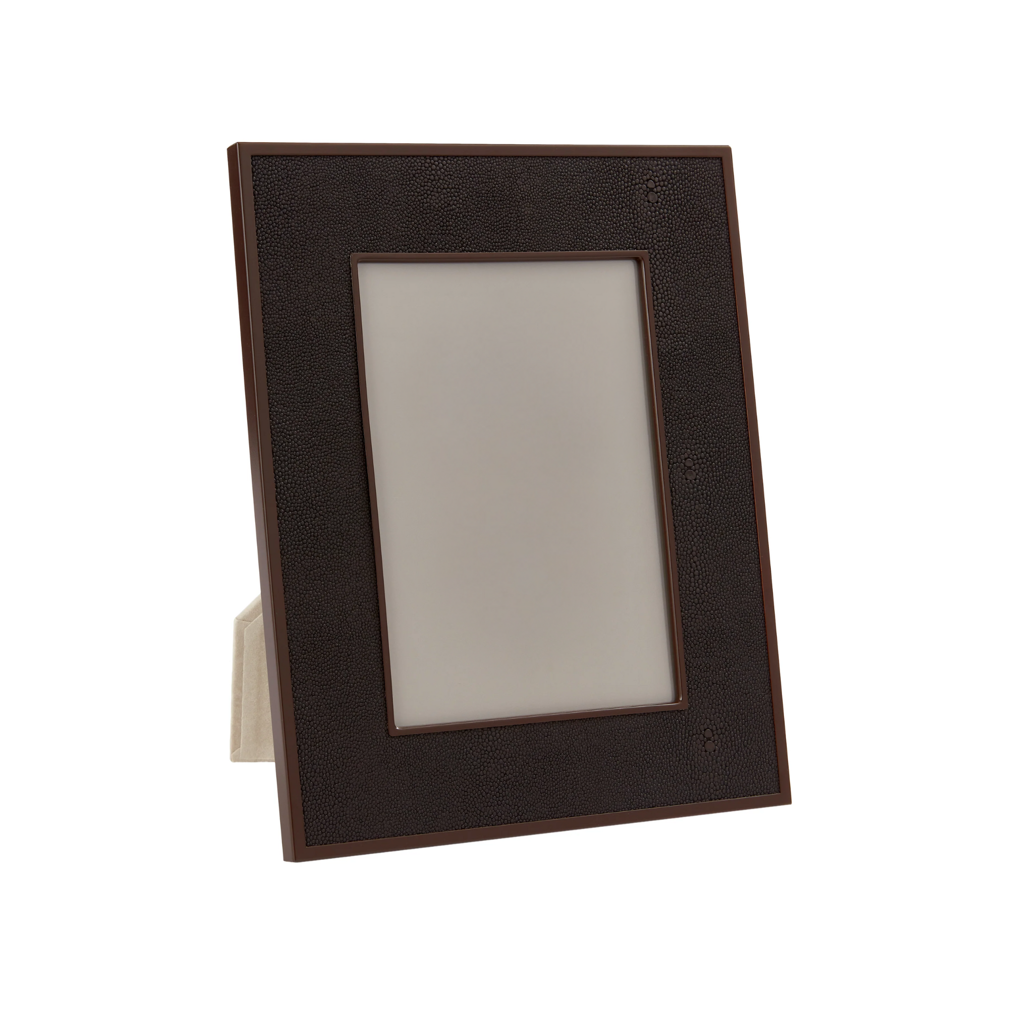 Sophie Paterson Collection: Anthracite Faux Shagreen & Bronze Photo Frame, 5"x7"