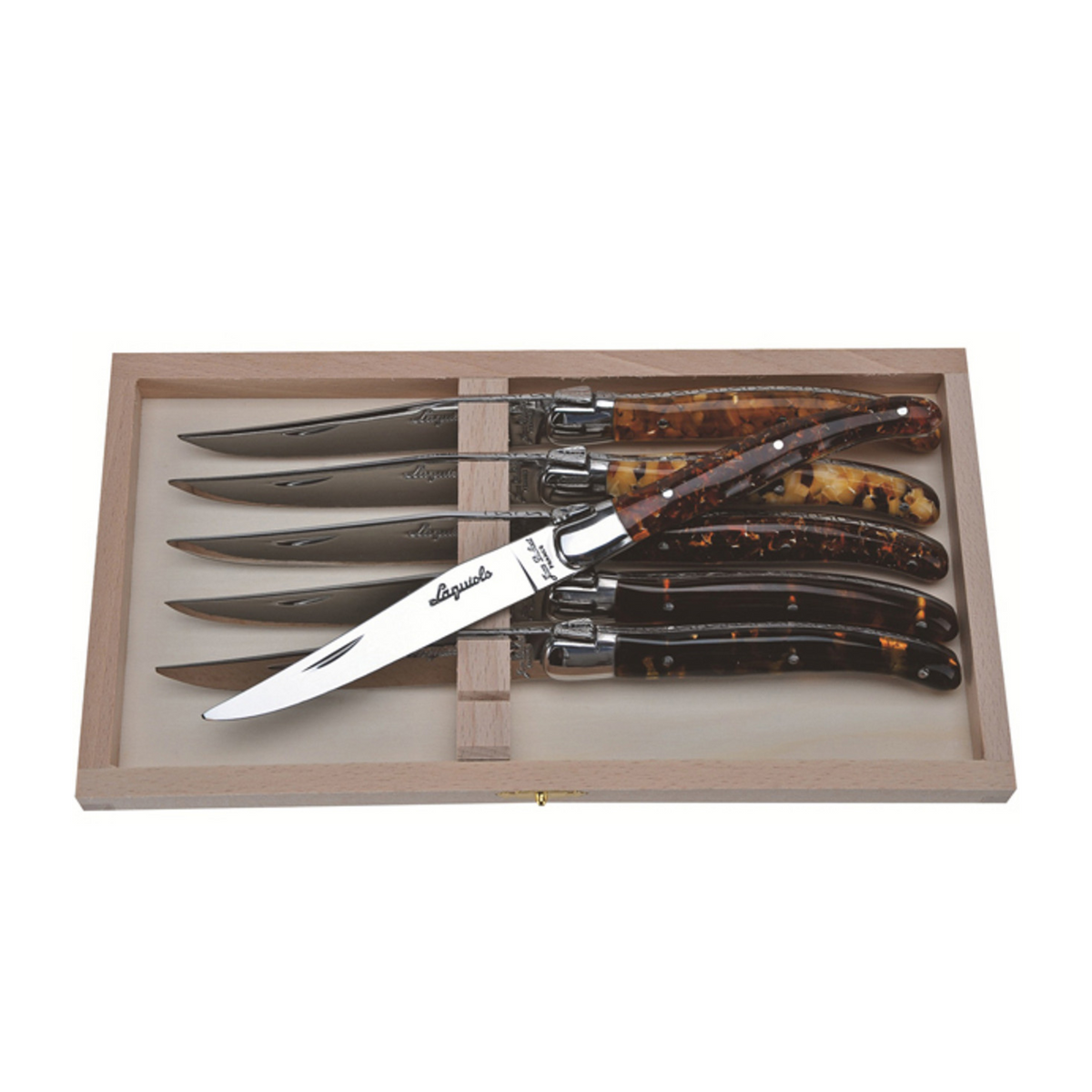 M&T Jean Dubost Steak Knives in Tortoiseshell - Set of 6 | Maison