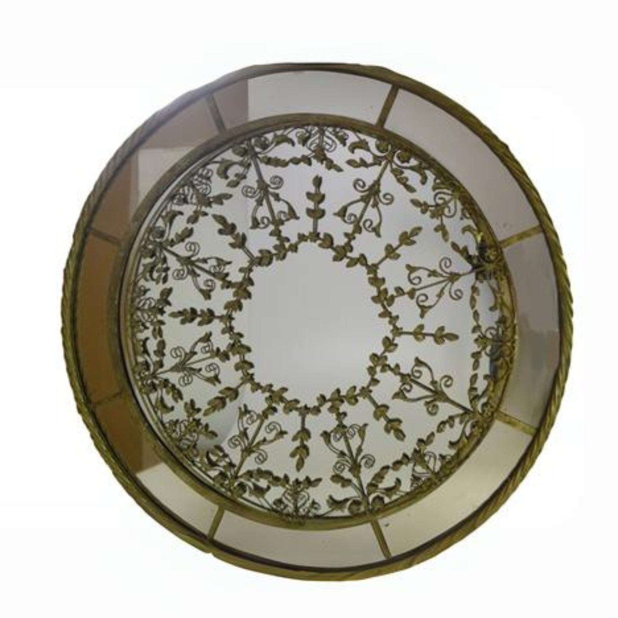 Round Antiqued Mirror