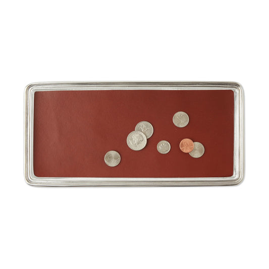 Vanity Tray with Leather Insert