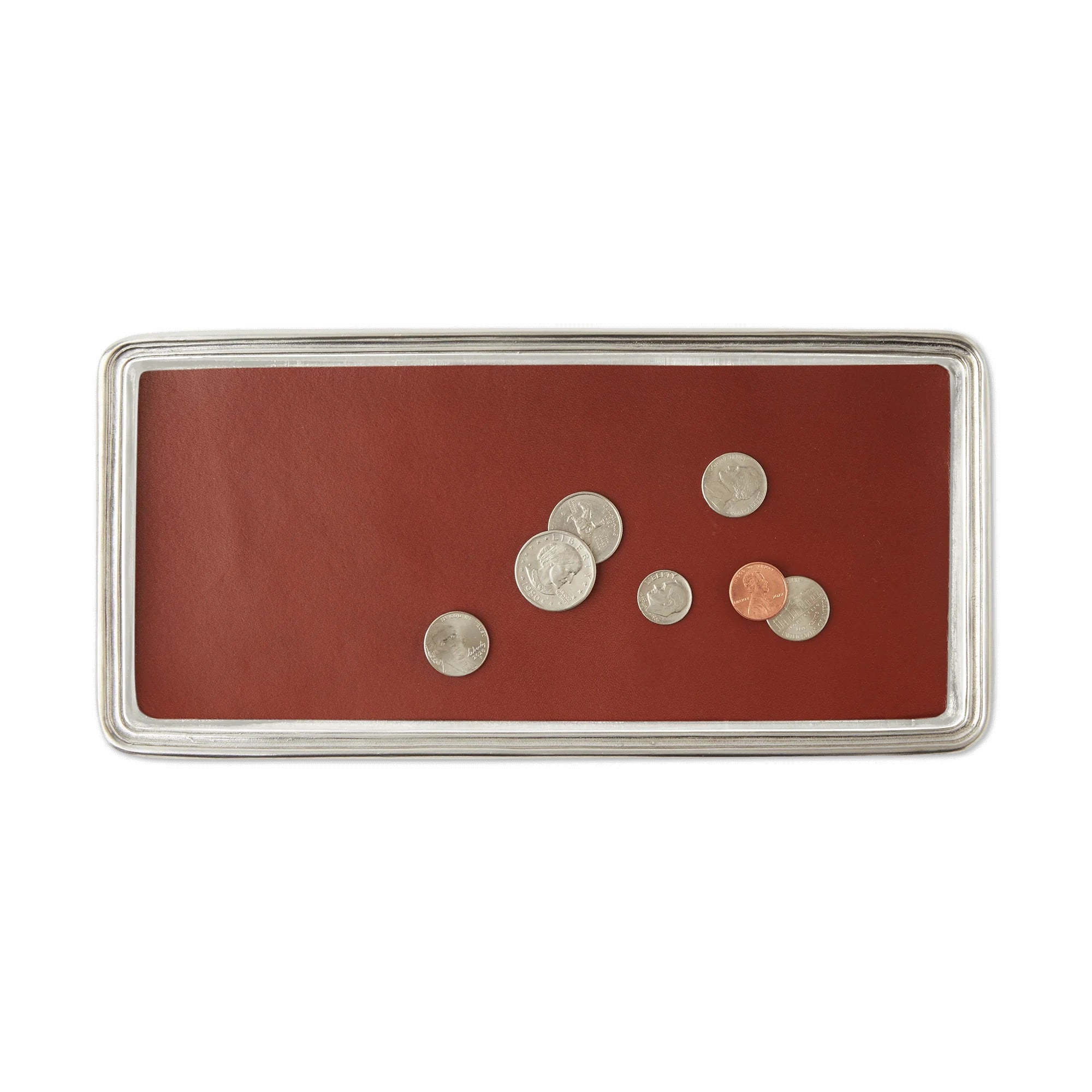 Vanity Tray with Leather Insert