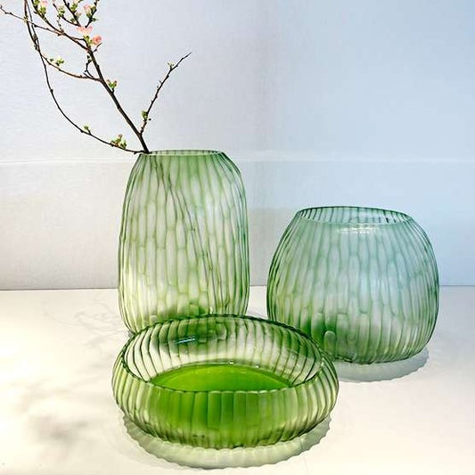 Clemente Vase - Clear/Green