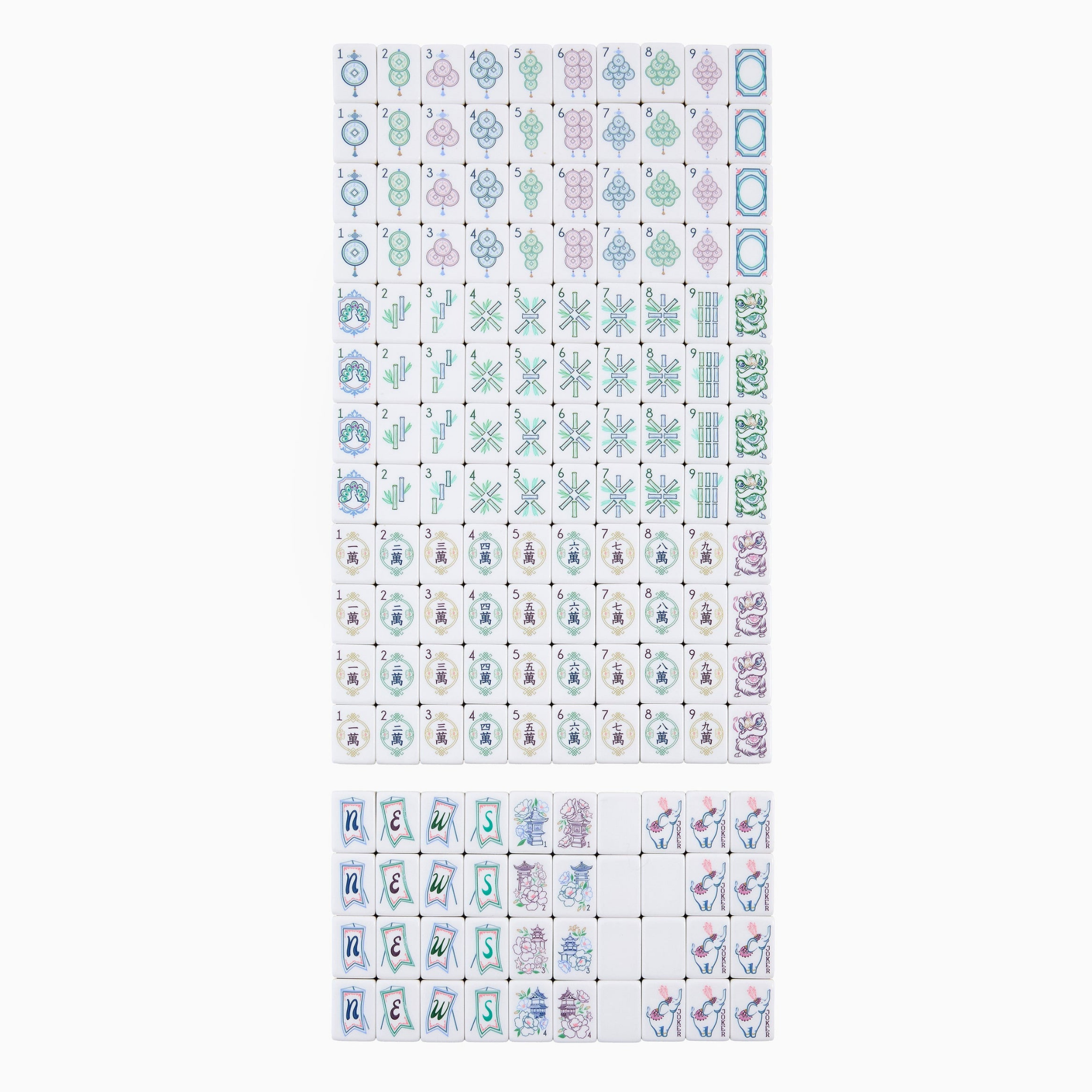Willow Mahjong Tiles