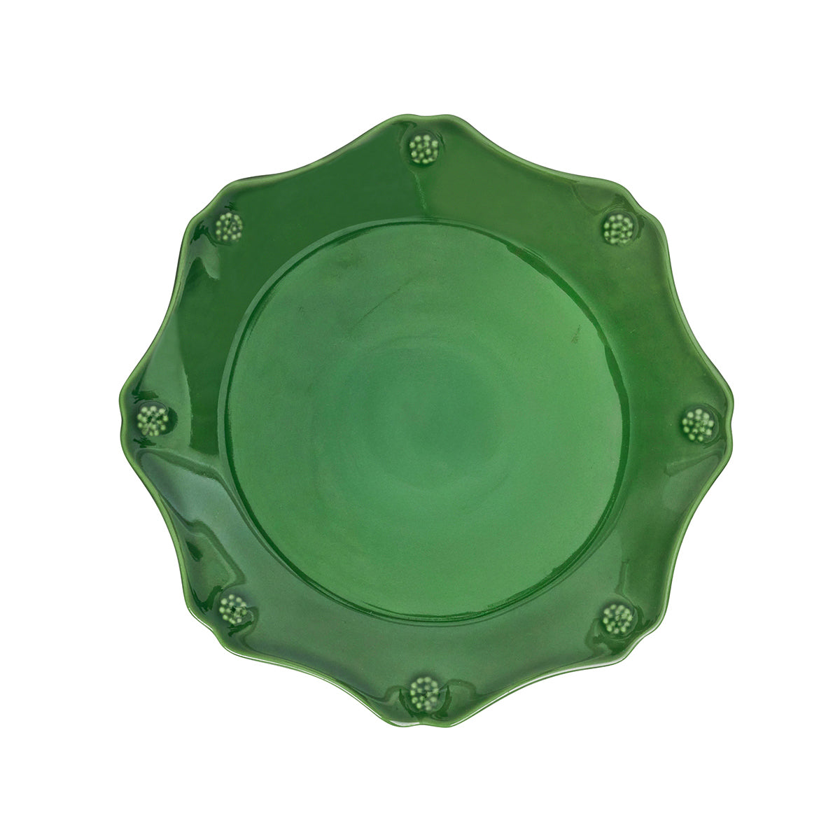 Berry & Thread Scalloped Dessert/Salad Plate Basil - Set of 4