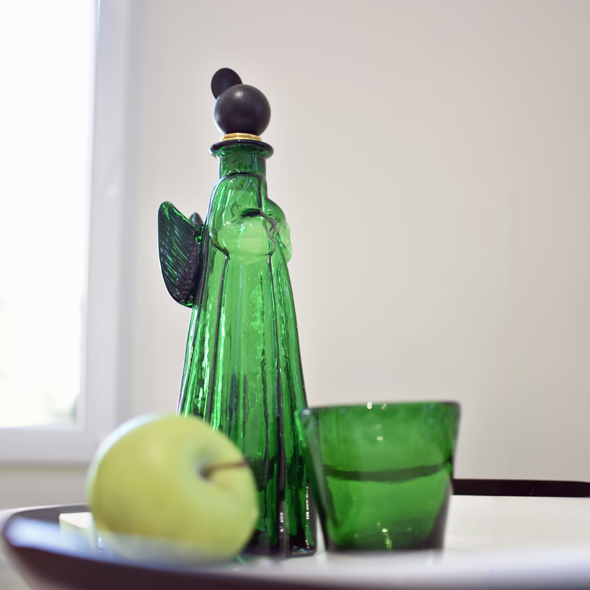 Angelito Bendito Decanter in Green