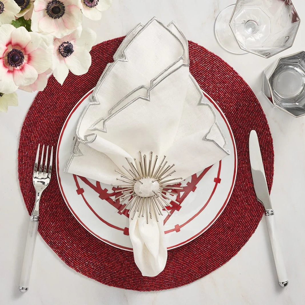 Confetti Placemat in Red - Set of 4