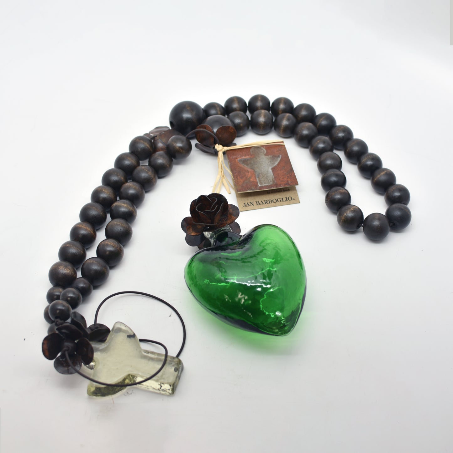 Corazon D'Melon Heartblessing in Green Glass