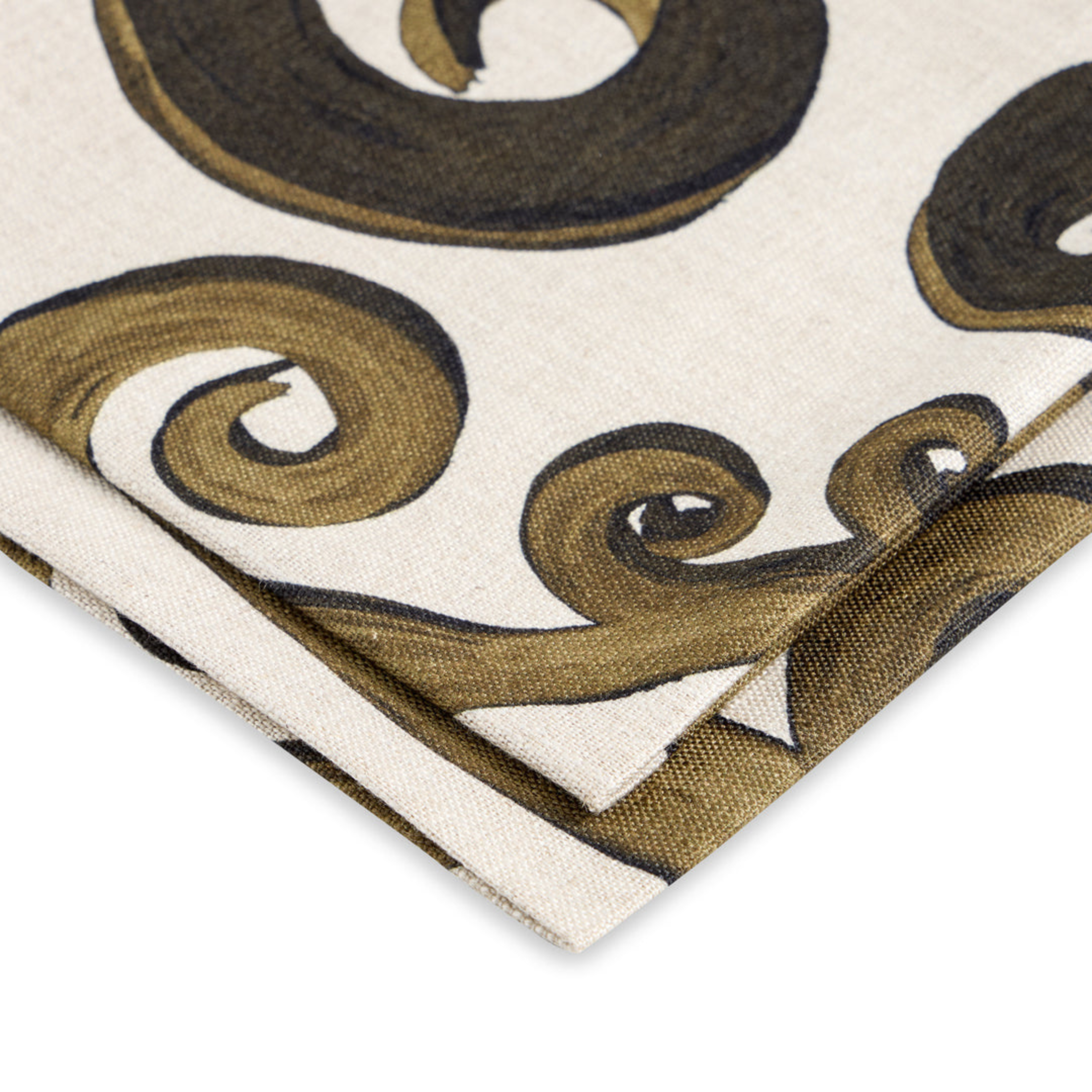 Athenee Peacock Black Non Stain Napkins Set of 2