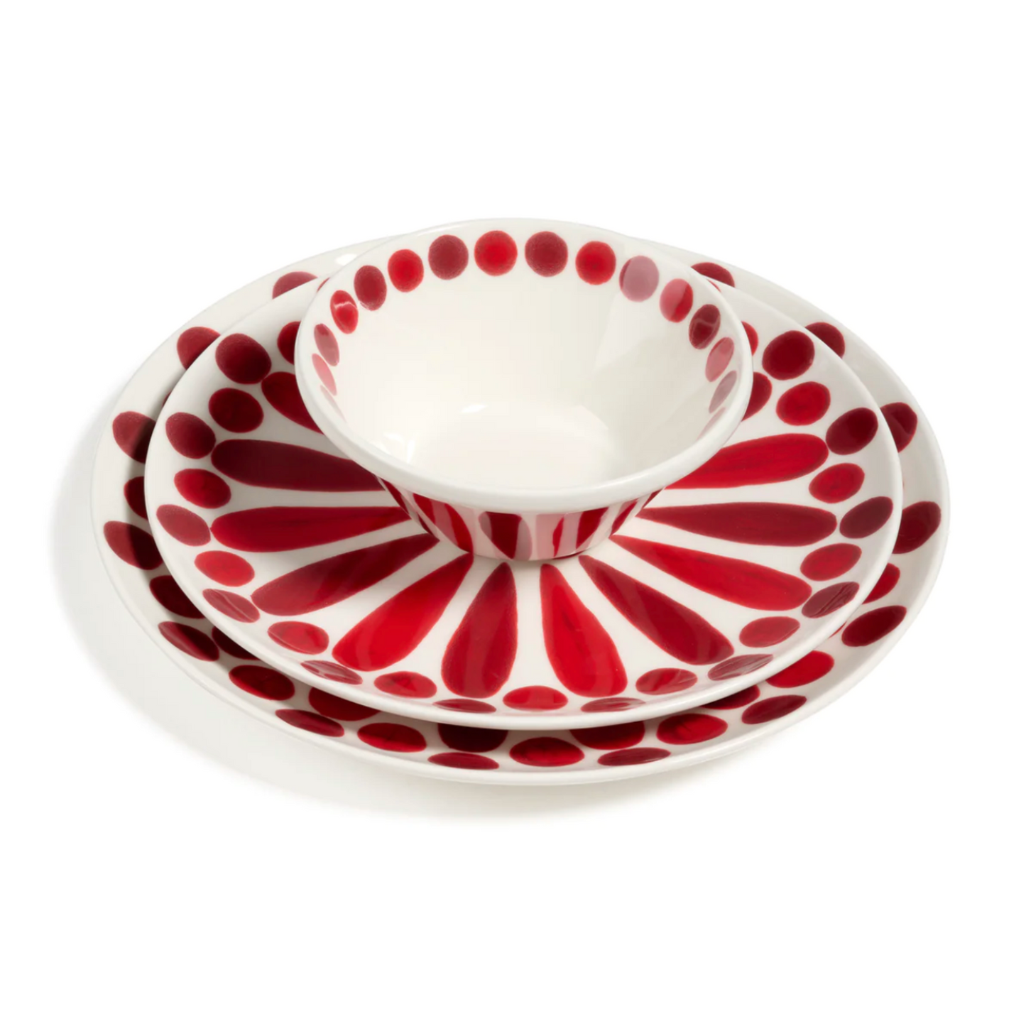 Helios Red Dessert Plate