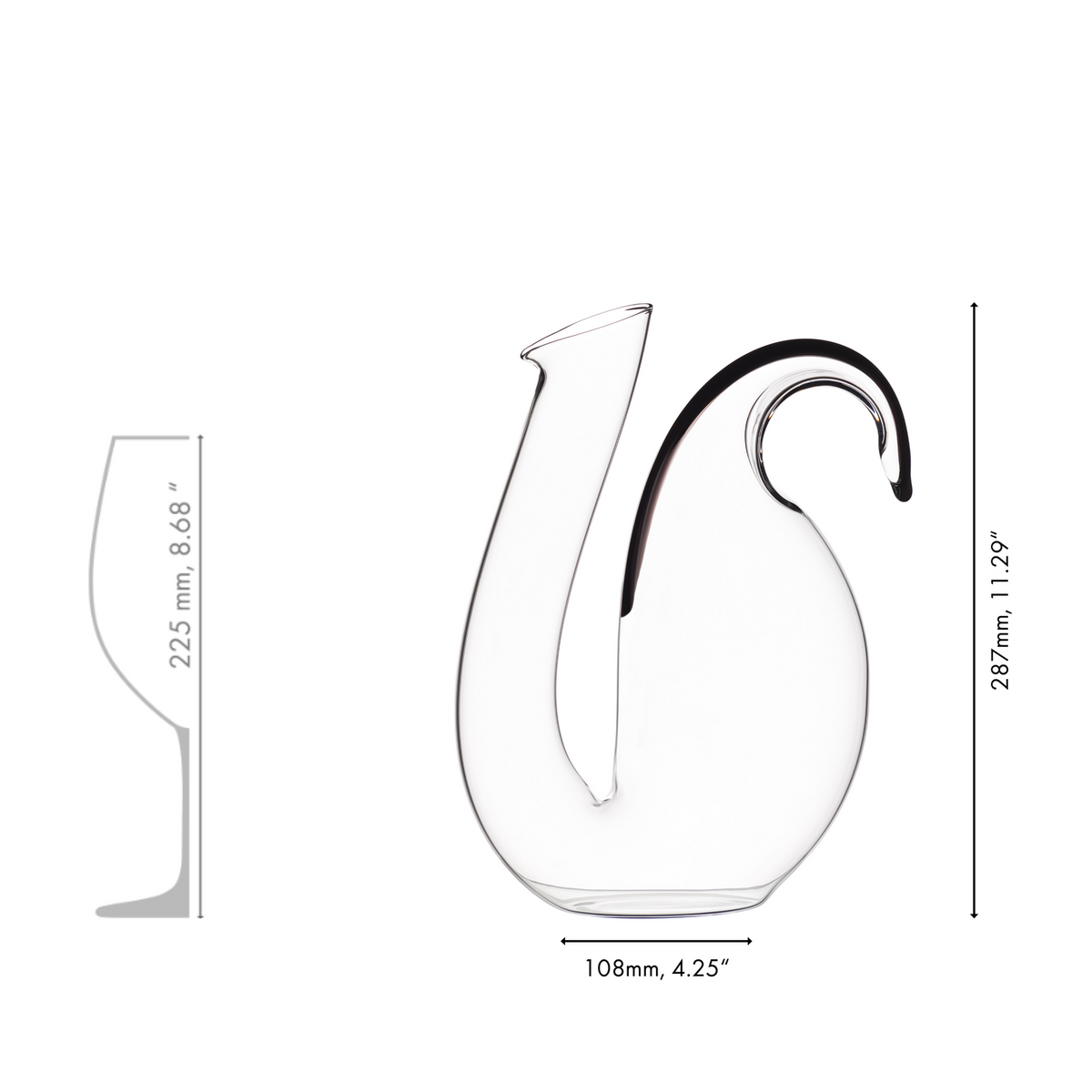 Ayam Decanter in Black