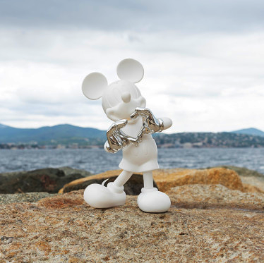 Mickey with Love Sculpture by Kelly Hoppen in White