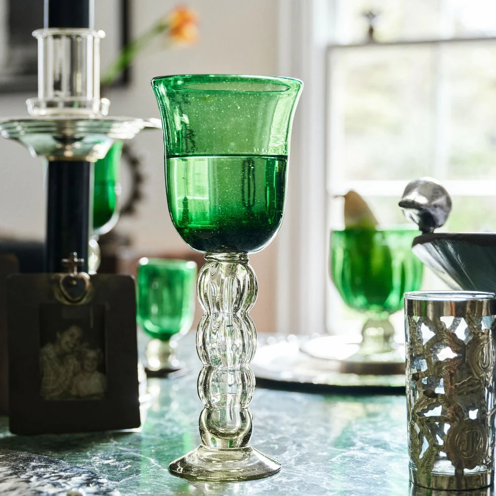 Pera Copa Glass - Green