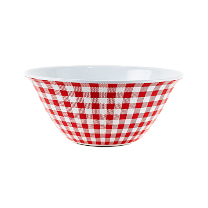 Red Gingham Melamine Bowl