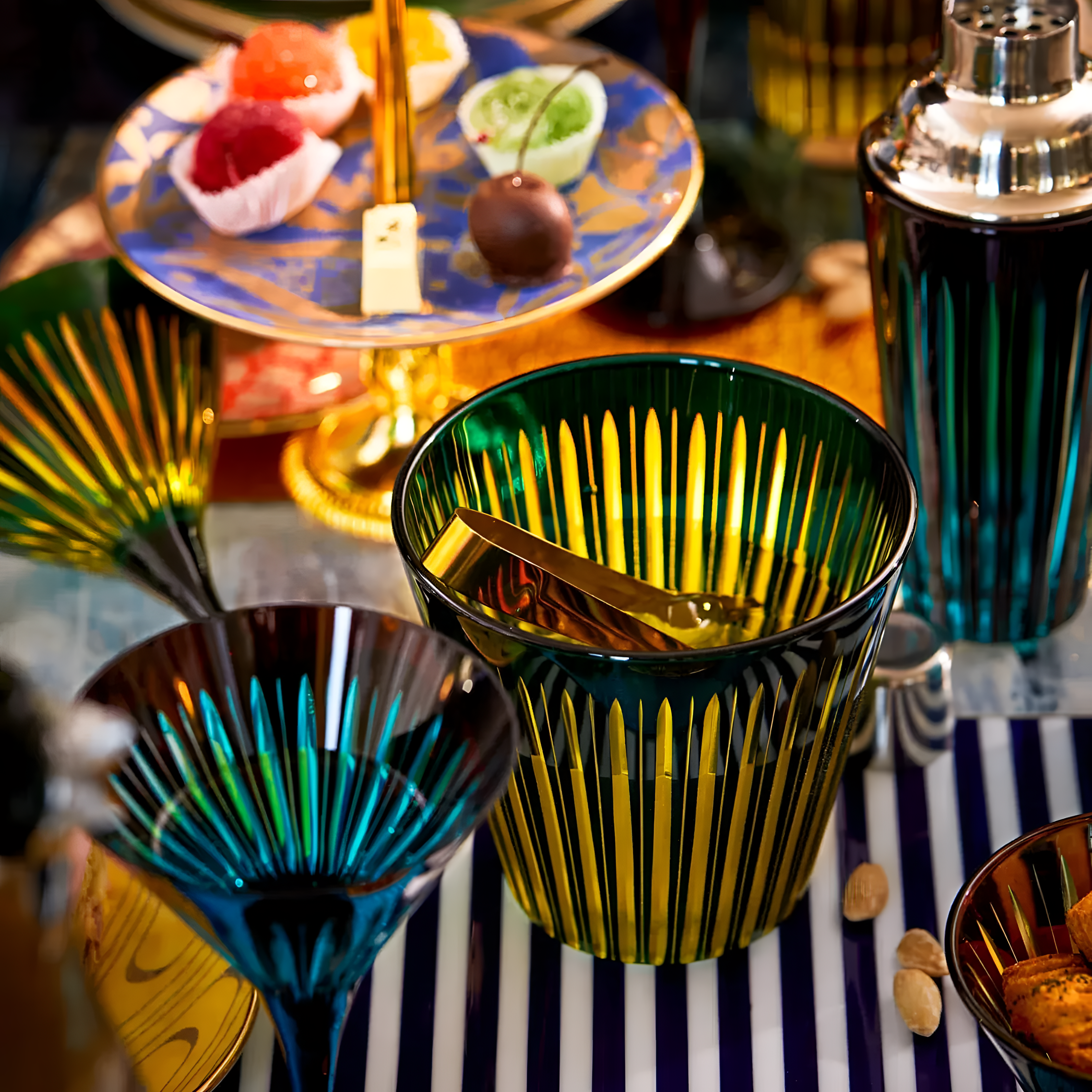 Prism Ice Bucket + Tongs