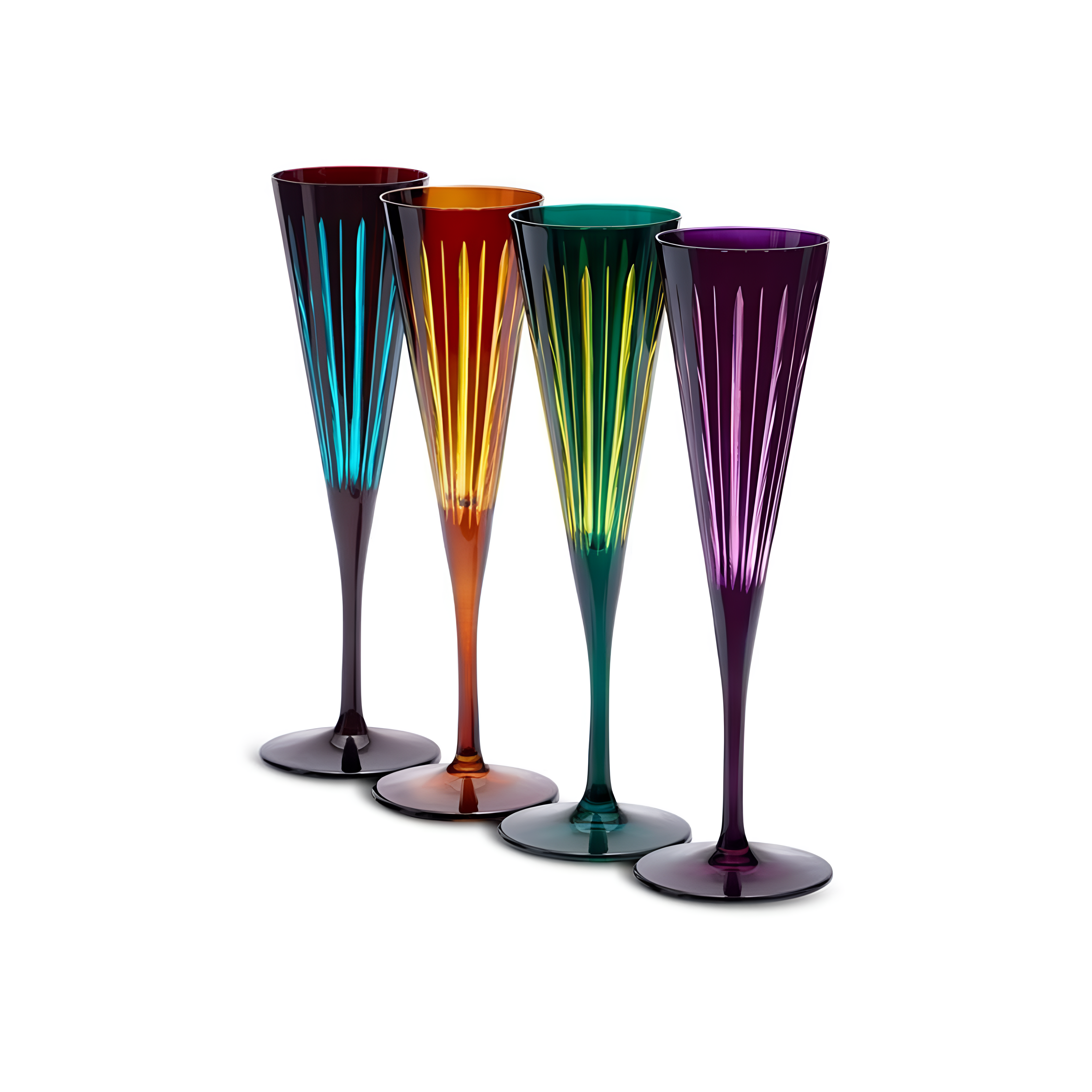 Prism Champagne Flutes - Set of 4