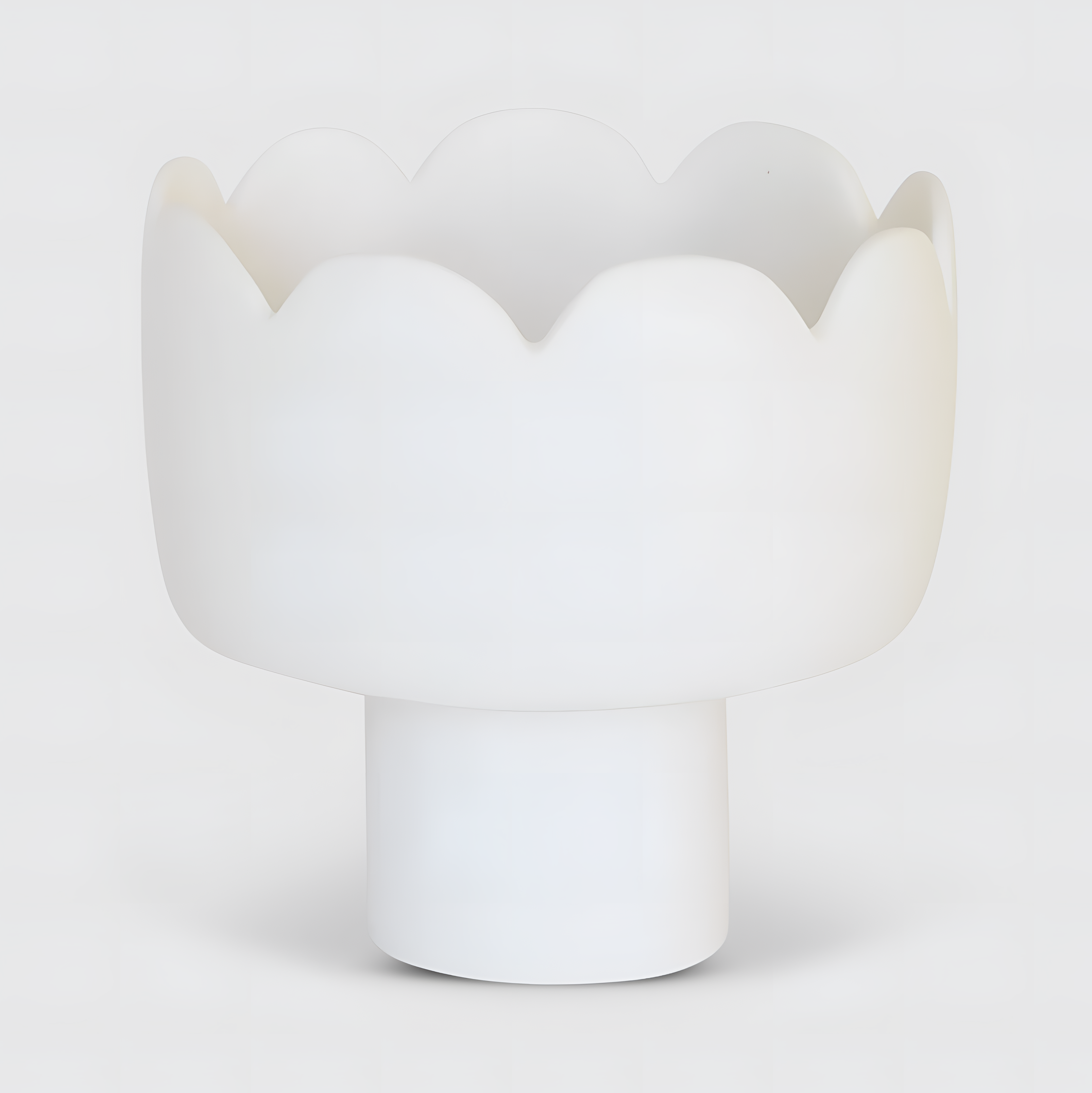 Fleur Small Footed Bowl in White