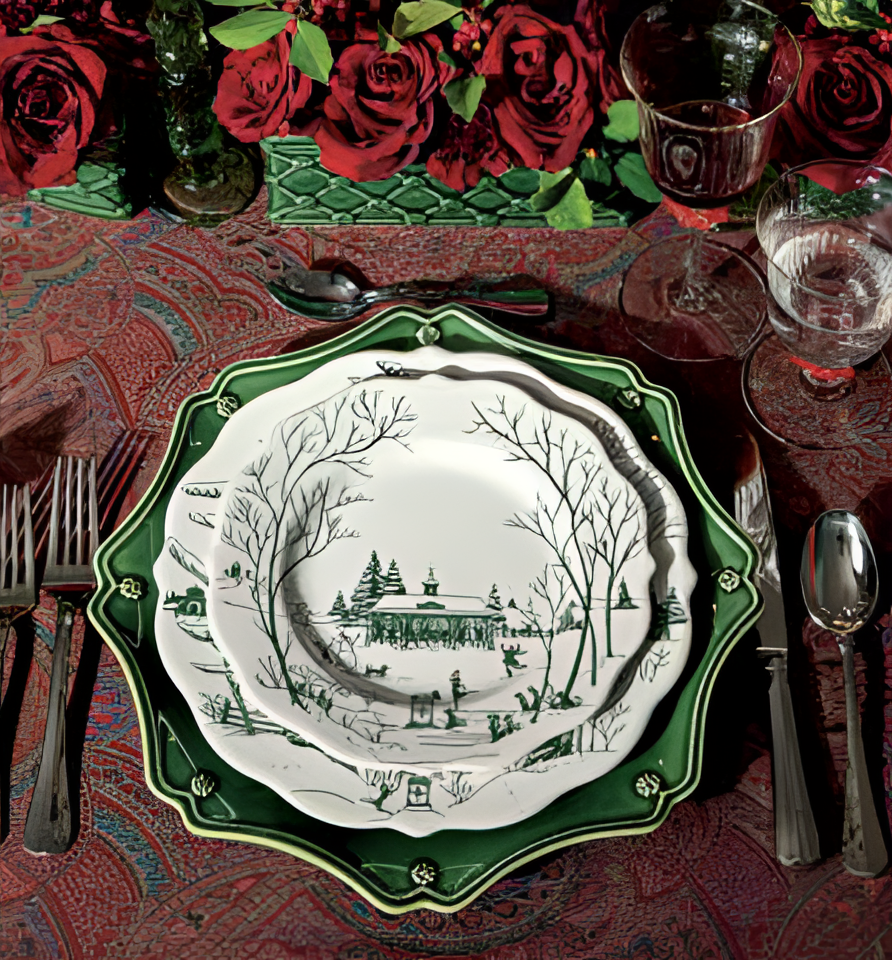 Country Estate Winter Frolic Party Plate Assorted - Set of 4
