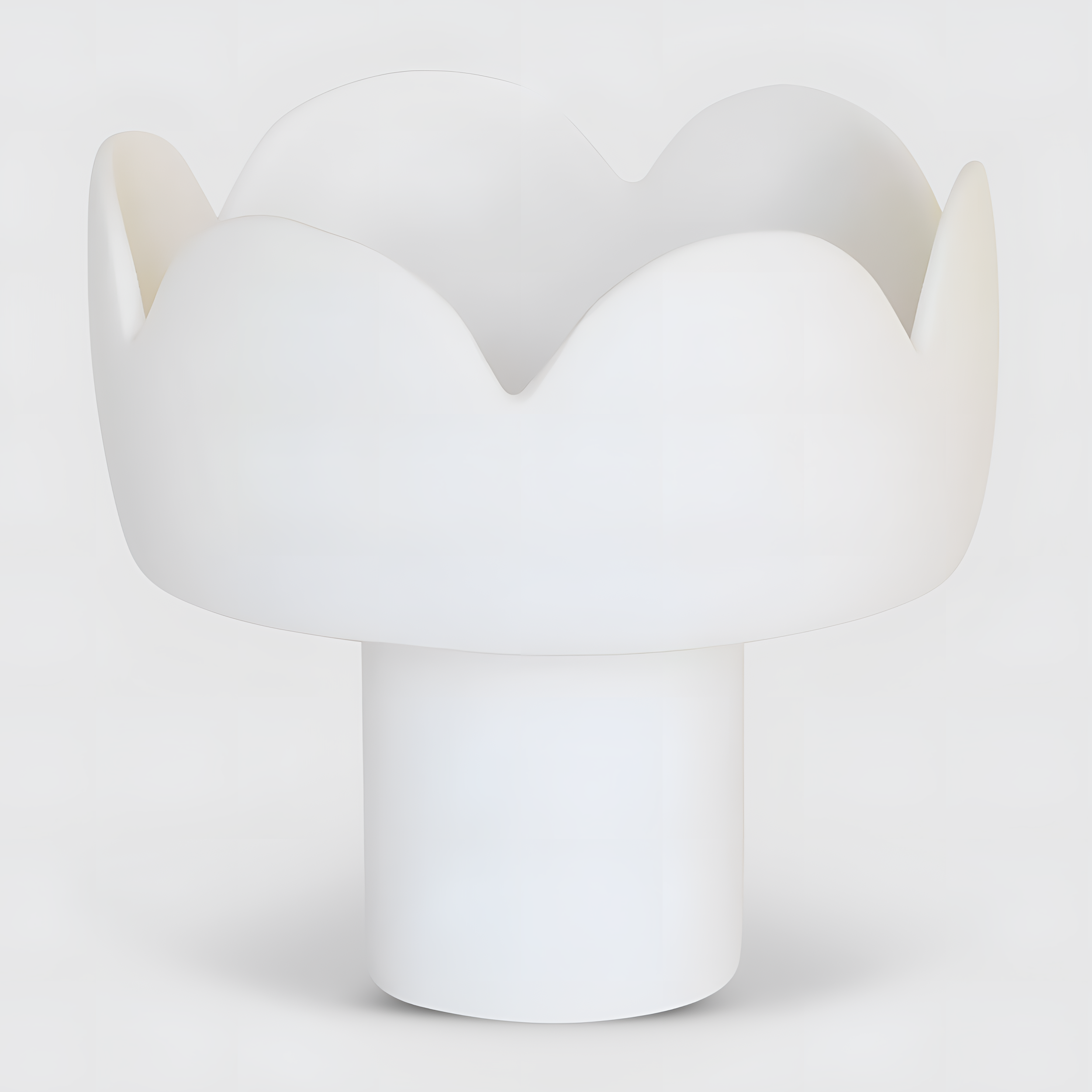 Fleur Medium Footed Bowl in White