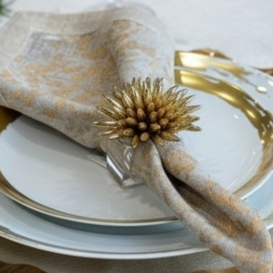 Stellar Napkin Ring in Gold - Set of 4