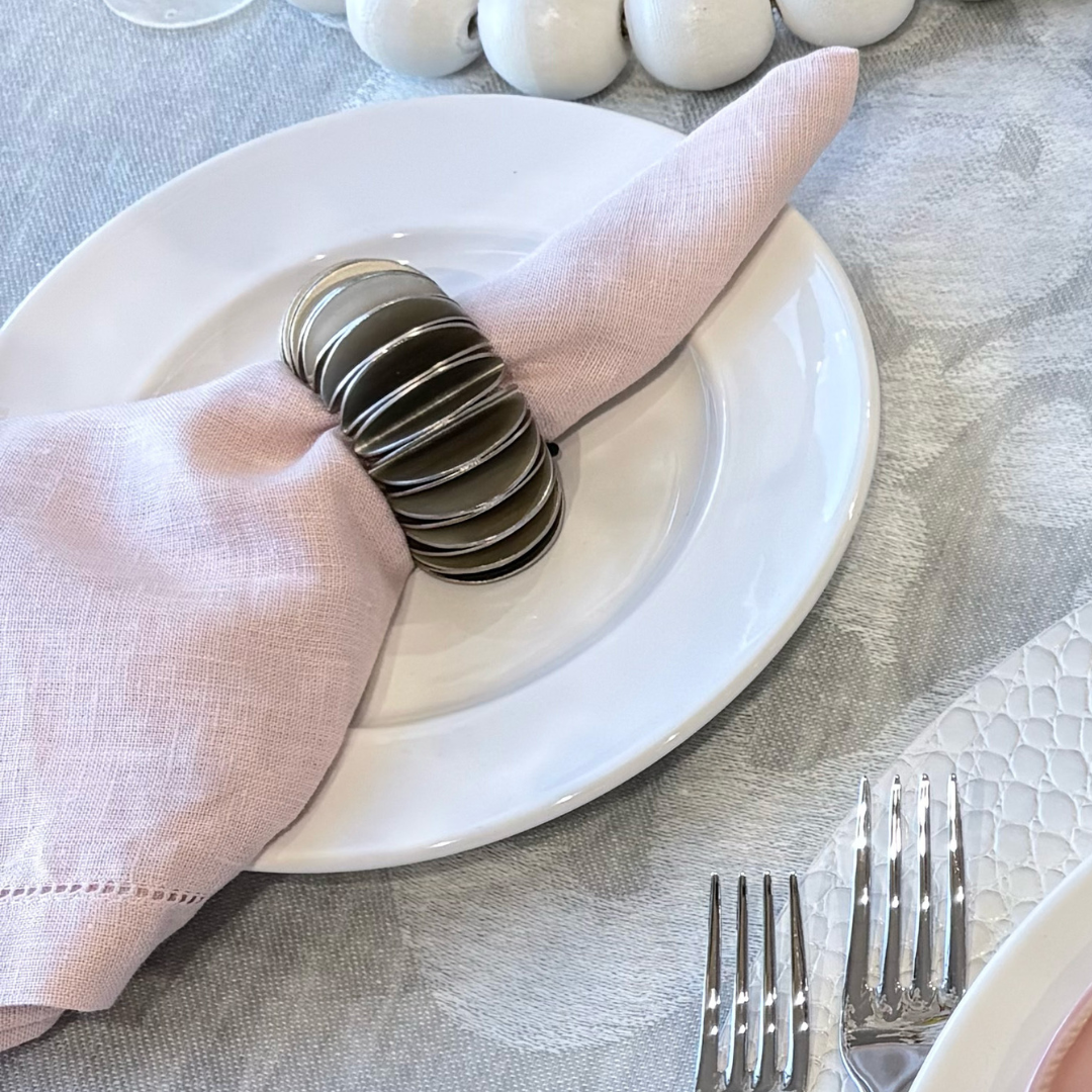 Silver Demilune Napkin Rings - Set of 4