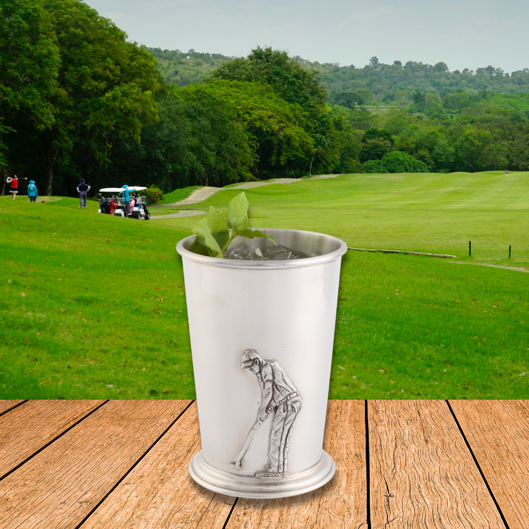 Pewter Golfer Mint Julip Cup