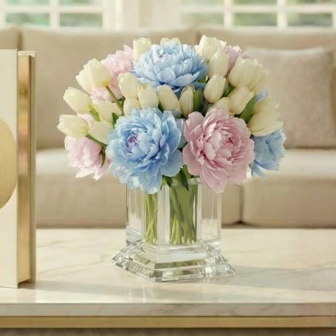 Crystal Square Centerpiece Vase