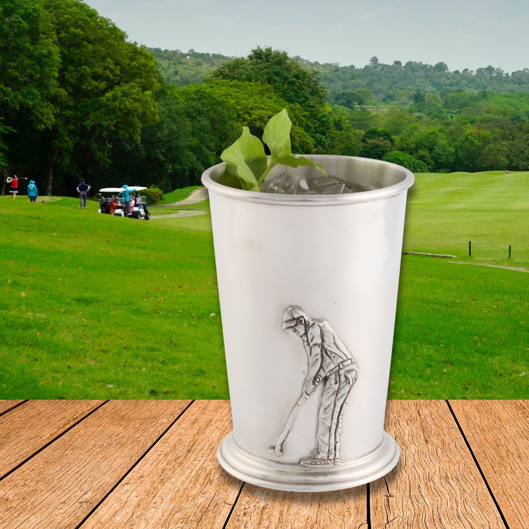 Pewter Golfer Mint Julip Cup