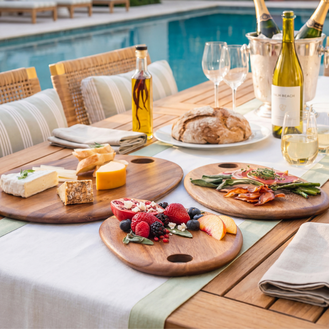 Pebble Shaped Acacia Serving Boards - Set of 3