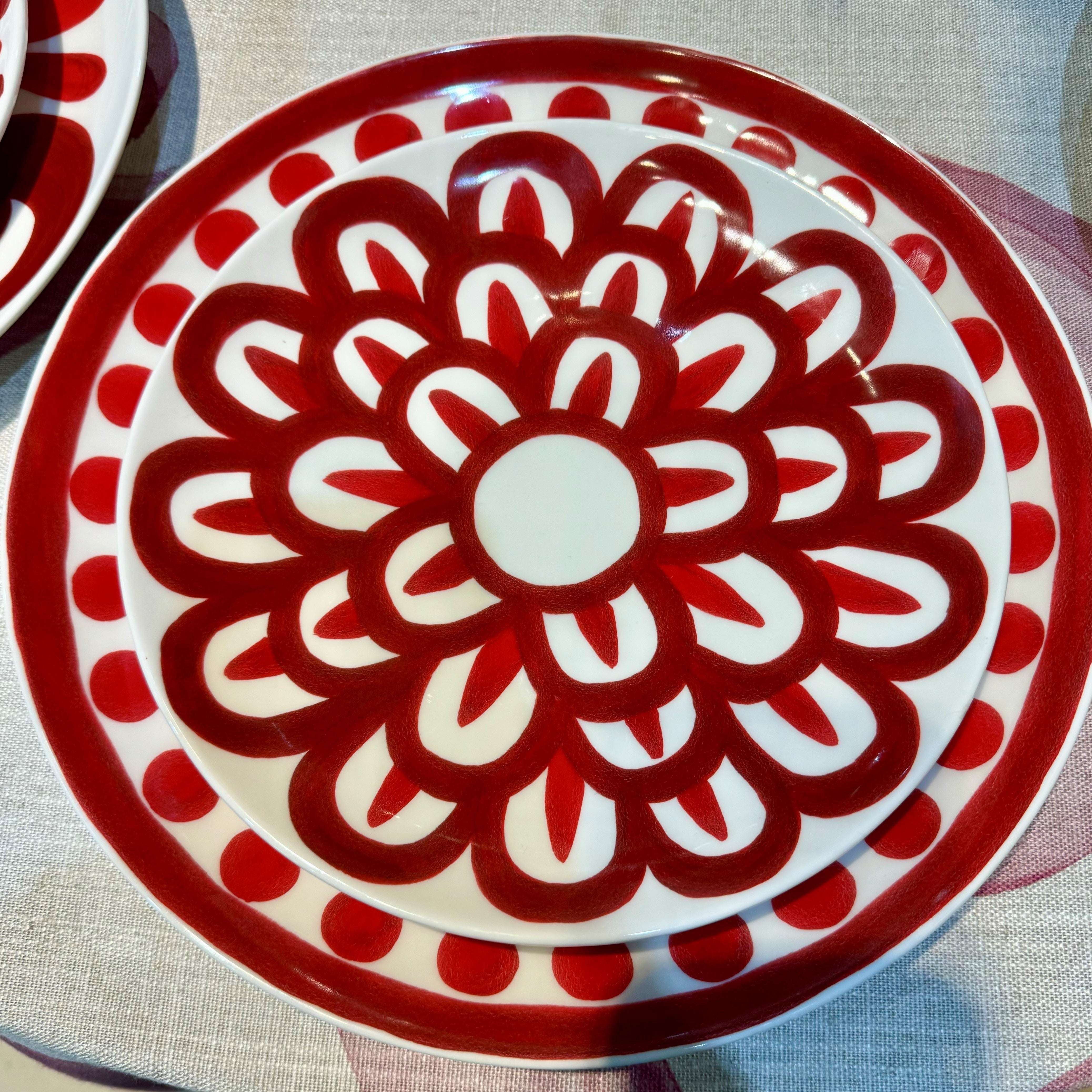 Symi Red Dessert Plate