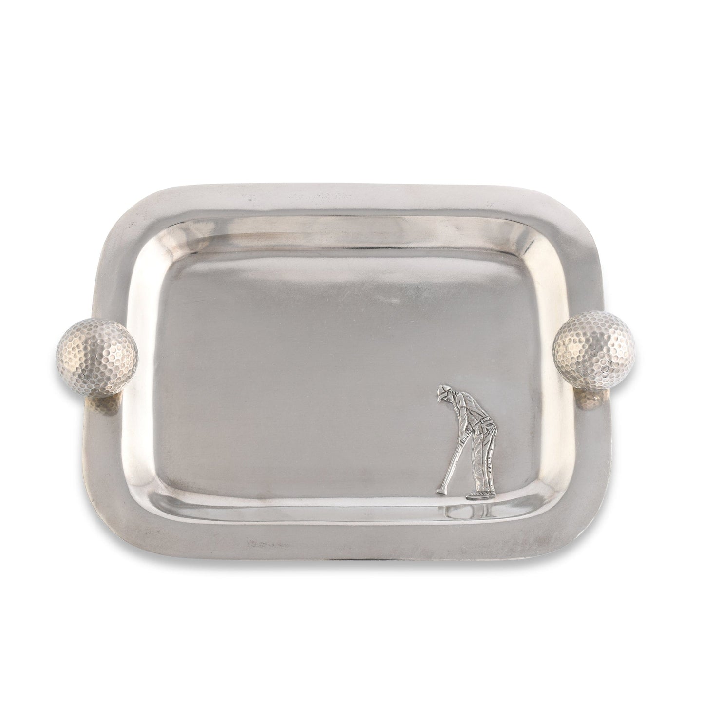 Pewter Catchall Tray with Golf Ball Handles