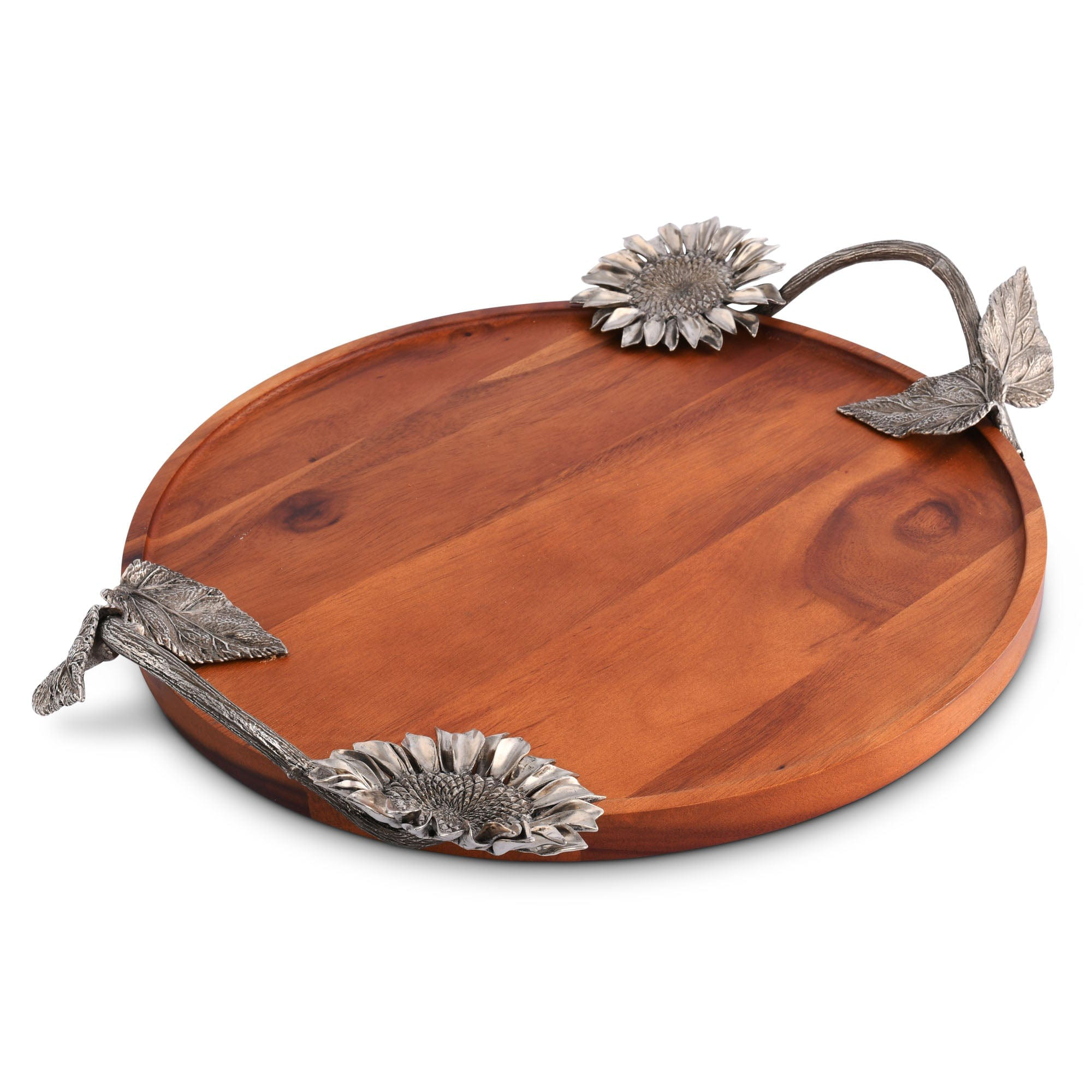 Sunflower Wood Serving Tray