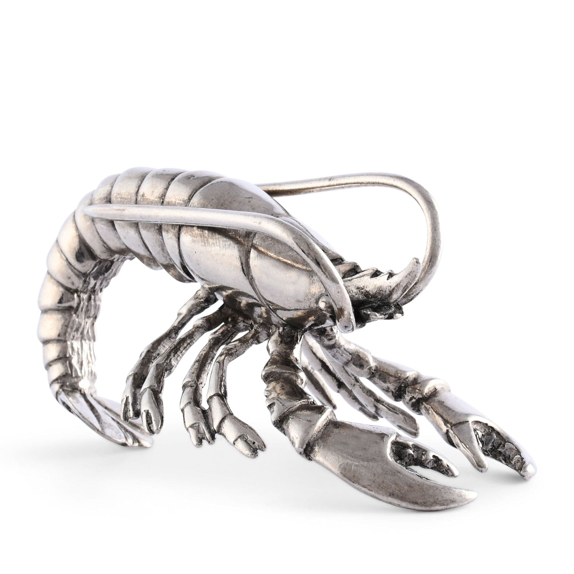 Pewter Prawn Napkin Ring - Set of 4