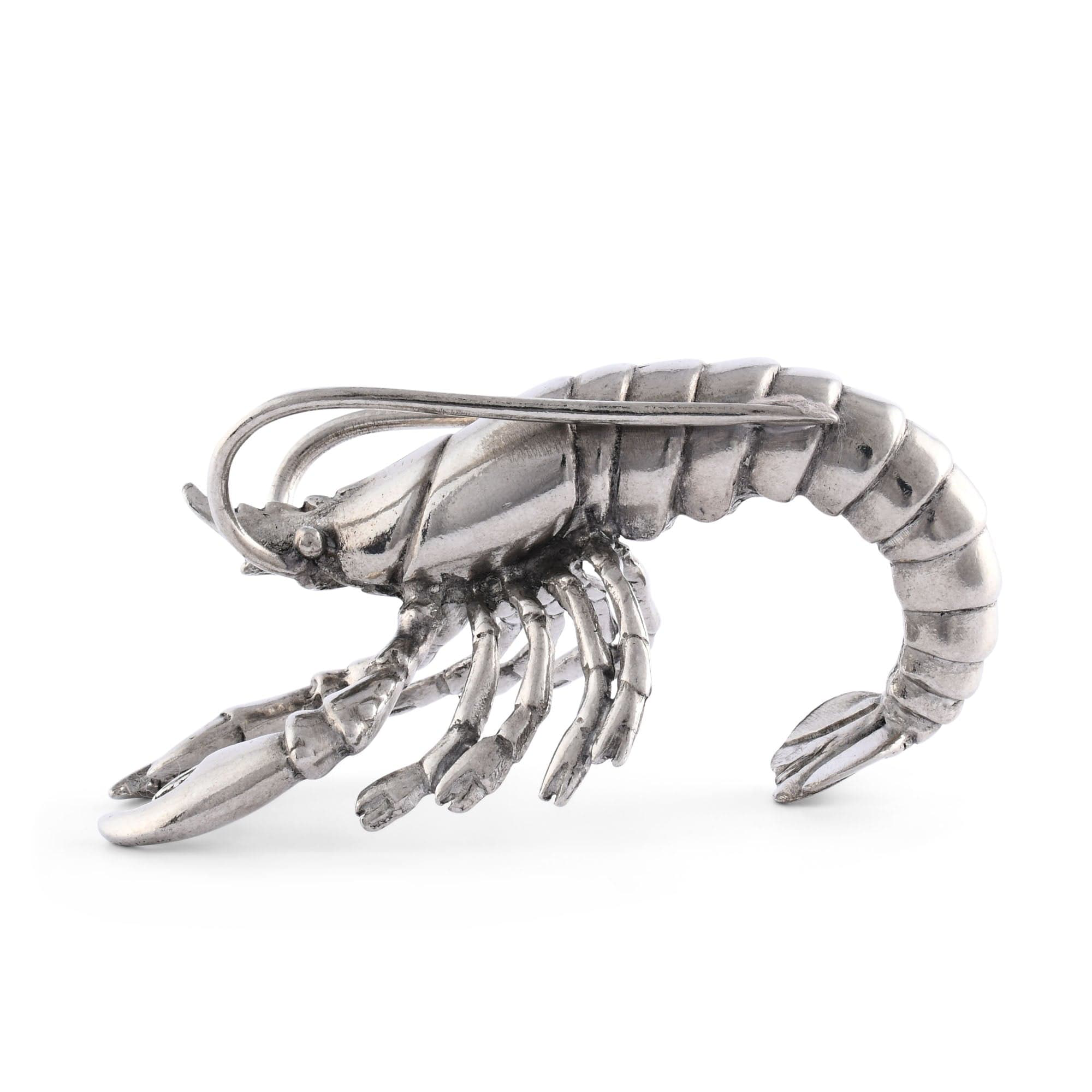 Pewter Prawn Napkin Ring - Set of 4