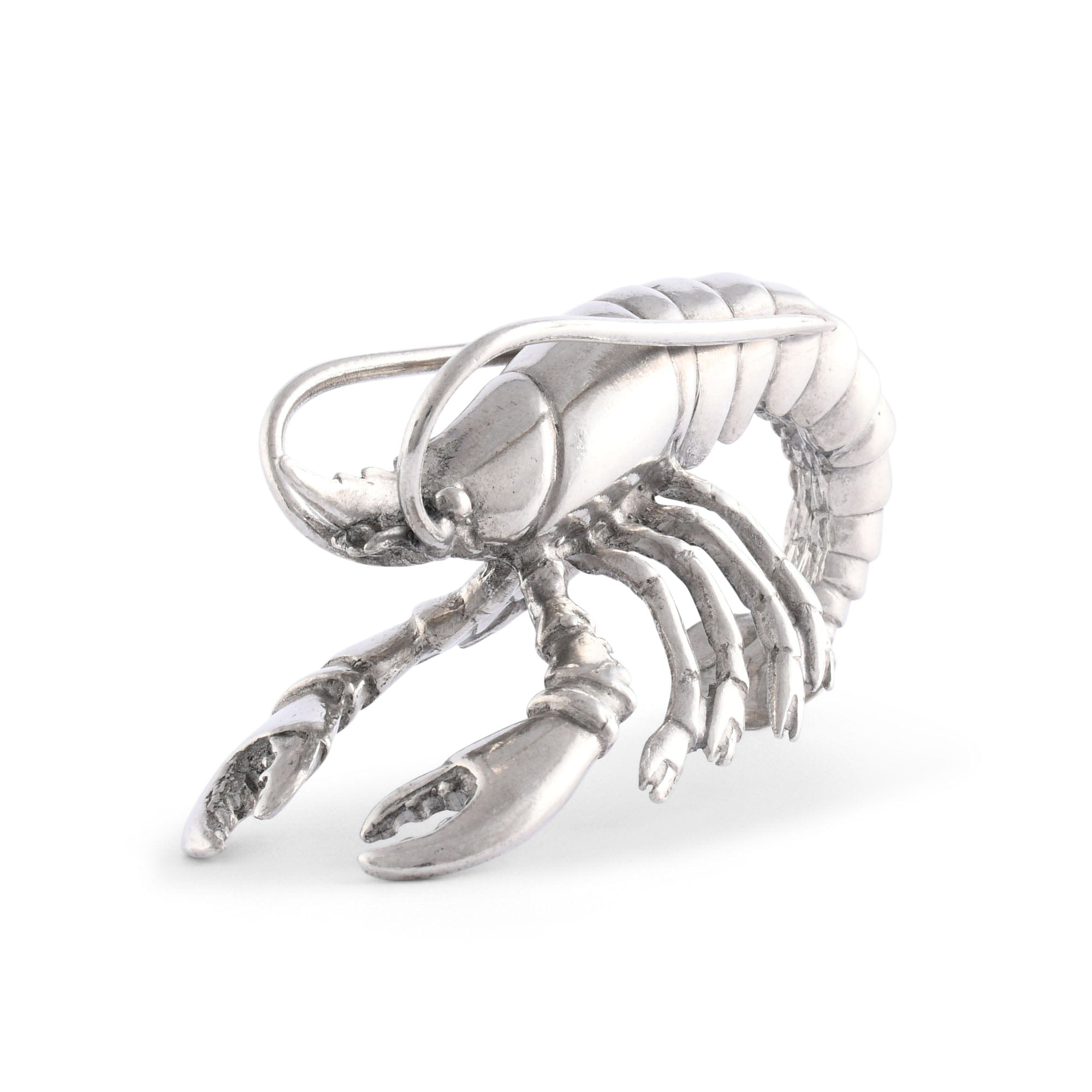 Pewter Prawn Napkin Ring - Set of 4