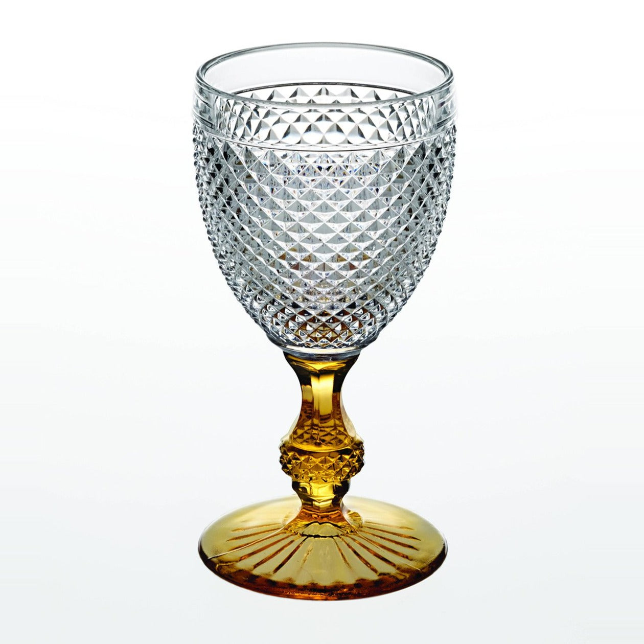 Bicolor Goblet With Colored Stem - Set of 2