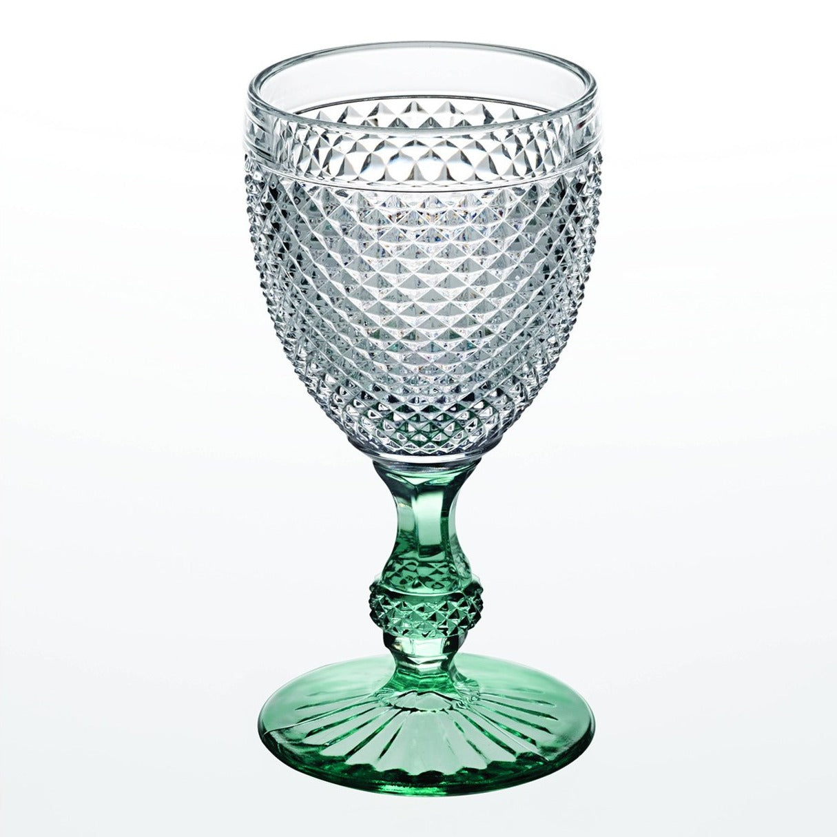 Bicolor Goblet With Colored Stem - Set of 2