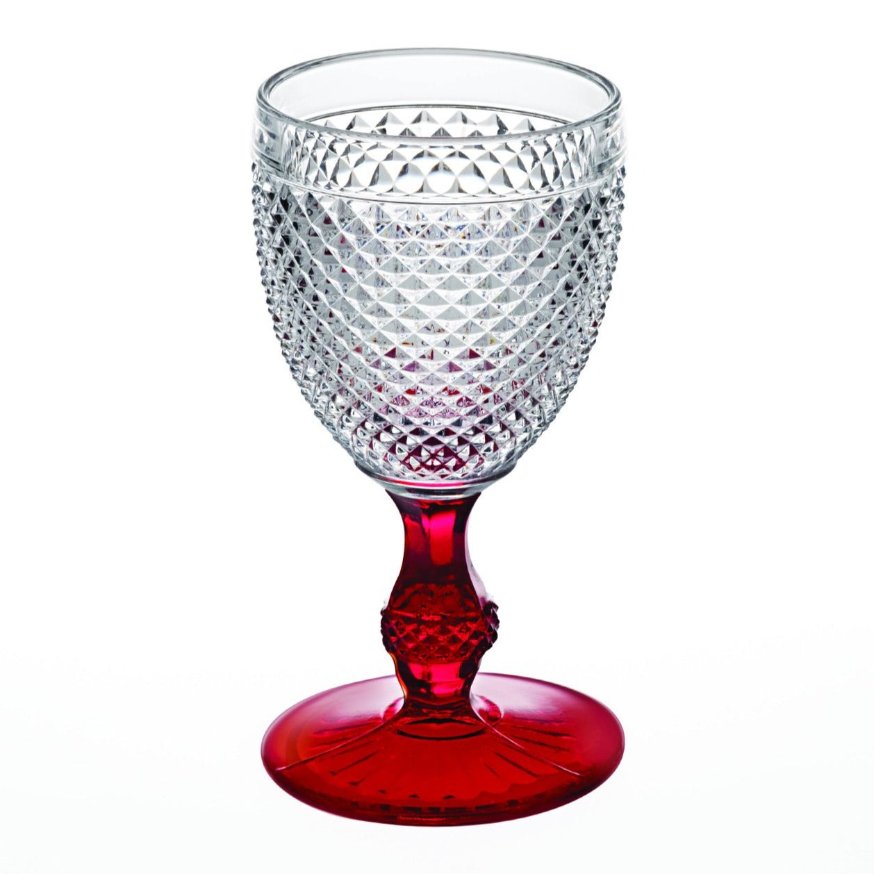 Bicolor Goblet With Colored Stem - Set of 2