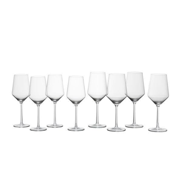 Pure 4 White & 4 Red Wine Glasses