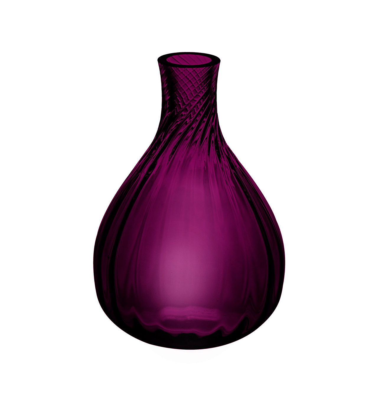 beautiful glass bud vase in purple