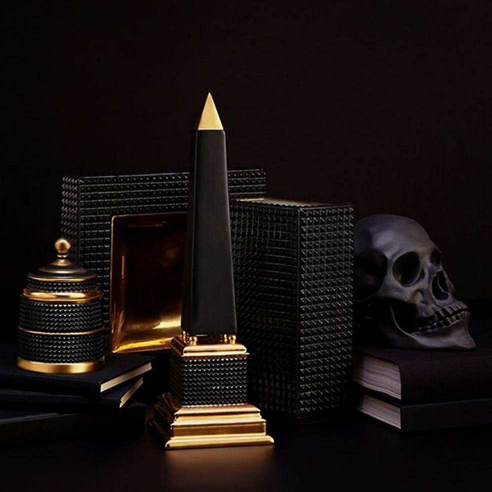 Bibliotheque Candle Black and Platinum