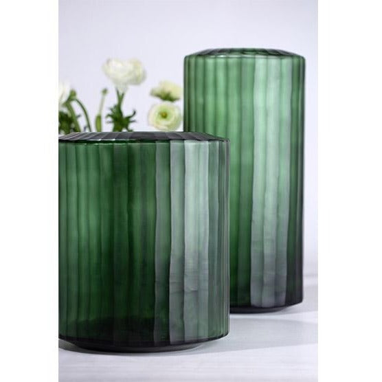 Omar Vase - Light Green / Black Steelgrey