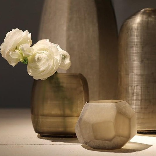 Cubistic Smoke Grey Vase