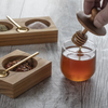 Mini Teak & Glass Honey Jar