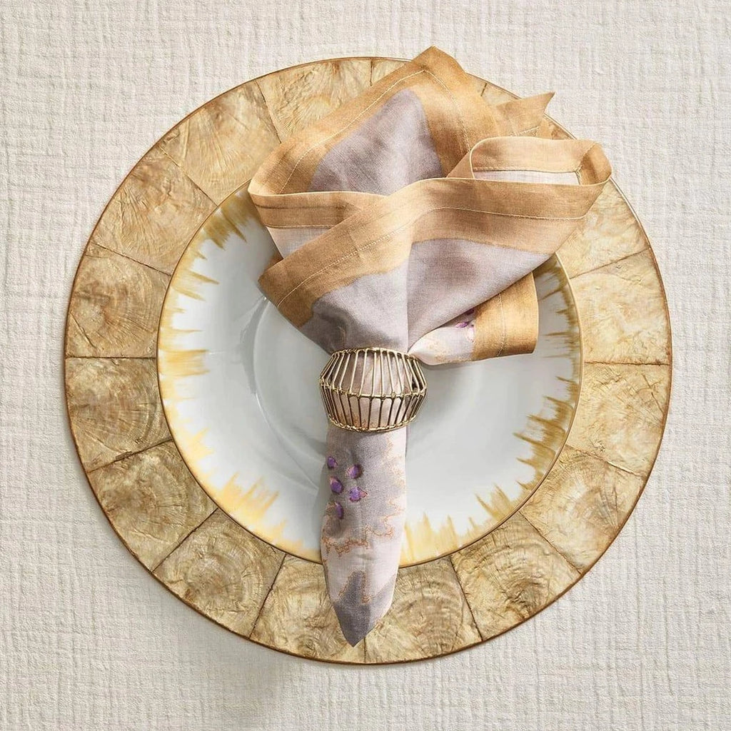 Kim Seybert Round Capiz Placemat in Champagne (Set of 4) Maison & Tavola