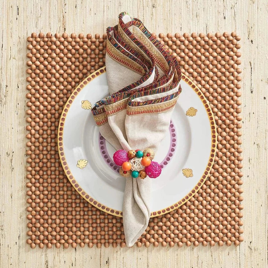 Java Napkin Ring in Multi (Set of 4)