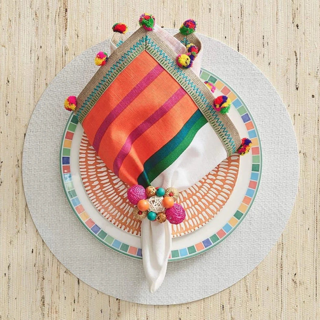 Java Napkin Ring in Multi (Set of 4)