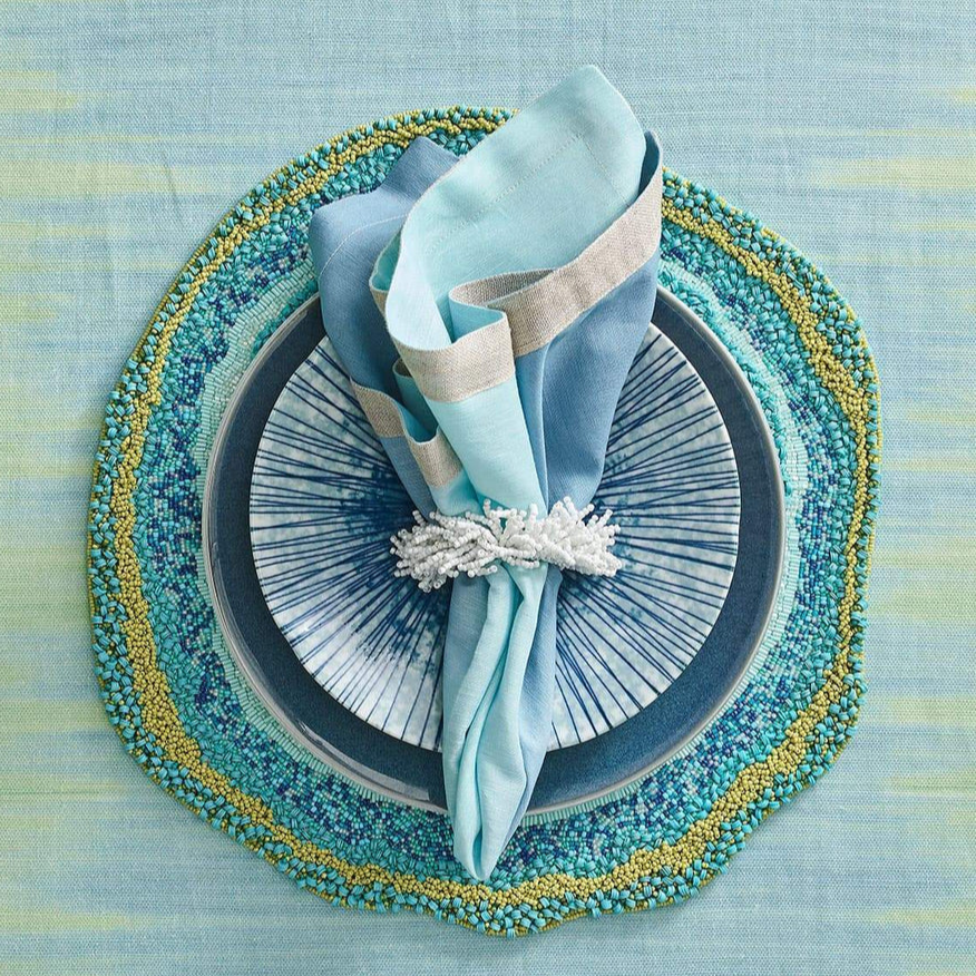 Dip Dye Napkin in Sky & Blue (Set of 4)