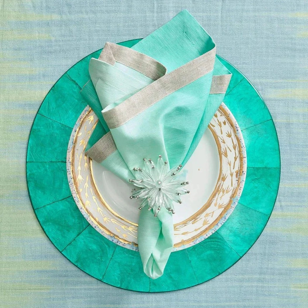 Constellation Napkin Ring in Seafoam (Set of 4)